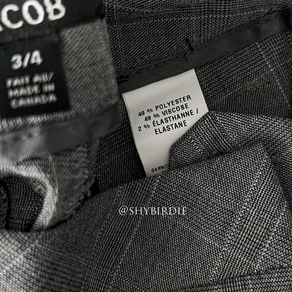 NEW JACOB Wide Leg Dress Pants in Glen Plaid - Picture 14 of 16